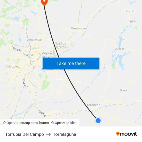 Torrubia Del Campo to Torrelaguna map