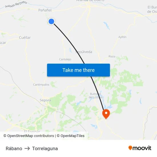 Rábano to Torrelaguna map