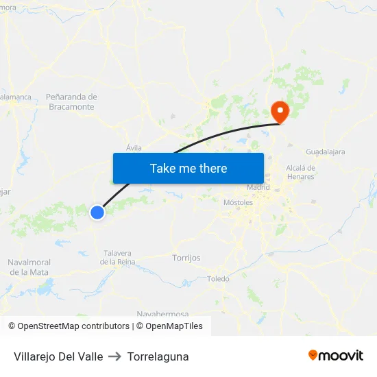 Villarejo Del Valle to Torrelaguna map
