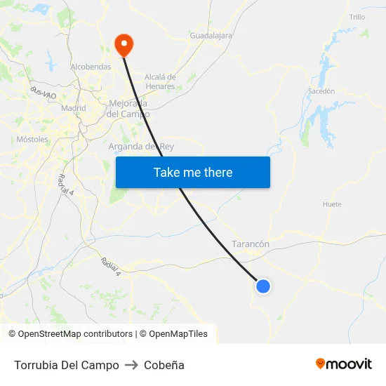 Torrubia Del Campo to Cobeña map