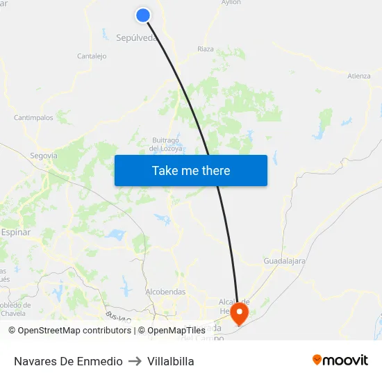 Navares De Enmedio to Villalbilla map