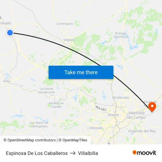 Espinosa De Los Caballeros to Villalbilla map