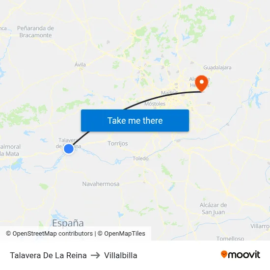 Talavera De La Reina to Villalbilla map