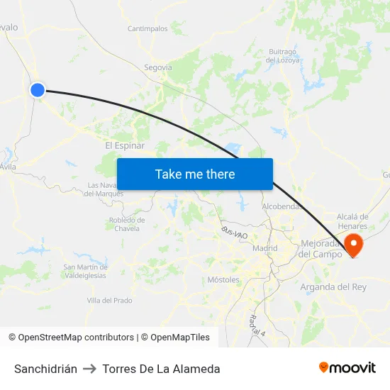 Sanchidrián to Torres De La Alameda map
