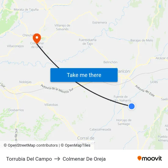 Torrubia Del Campo to Colmenar De Oreja map