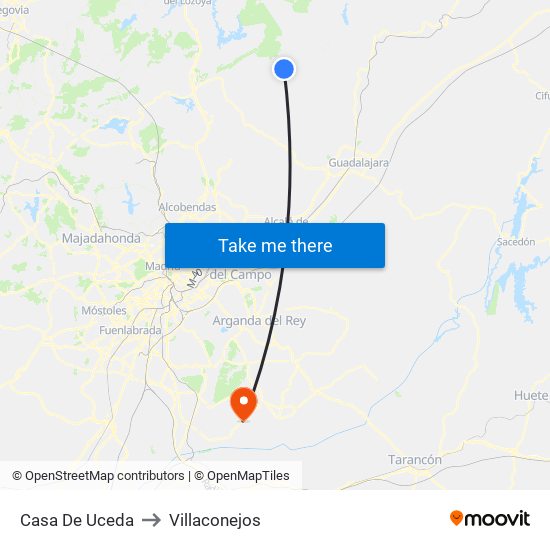 Casa De Uceda to Villaconejos map