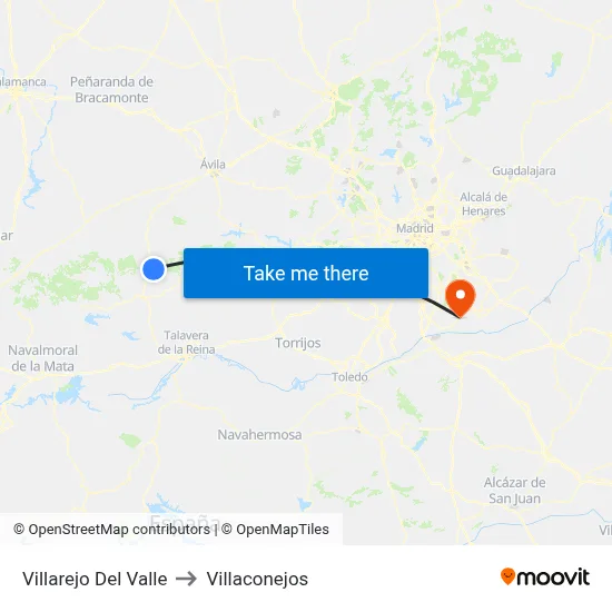 Villarejo Del Valle to Villaconejos map