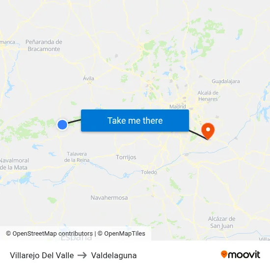Villarejo Del Valle to Valdelaguna map