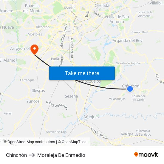 Chinchón to Moraleja De Enmedio map