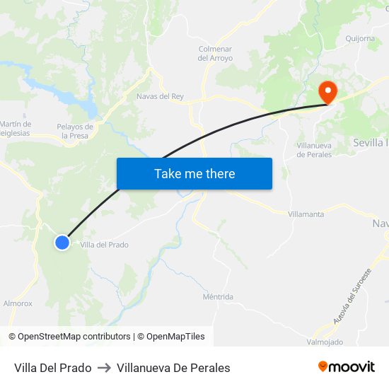 Villa Del Prado to Villanueva De Perales map