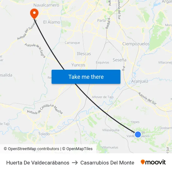 Huerta De Valdecarábanos to Casarrubios Del Monte map
