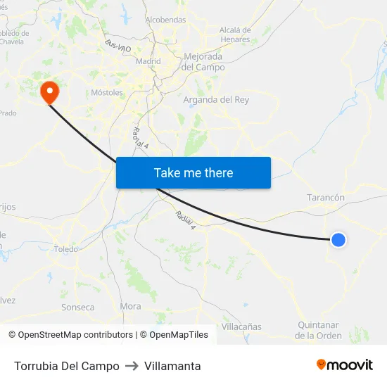 Torrubia Del Campo to Villamanta map