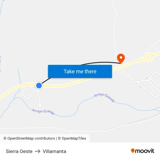 Sierra Oeste to Villamanta map