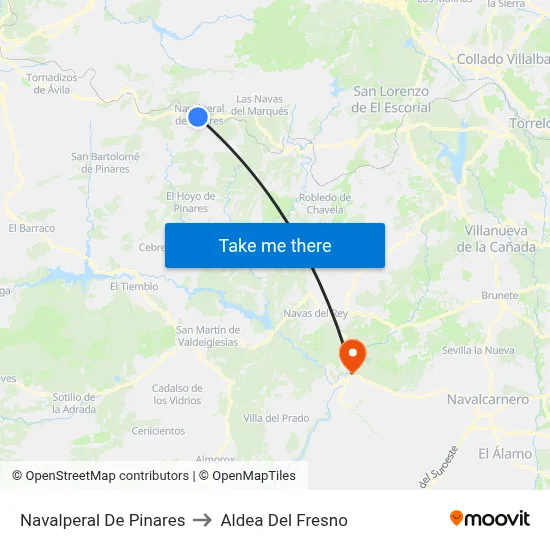 Navalperal De Pinares to Aldea Del Fresno map