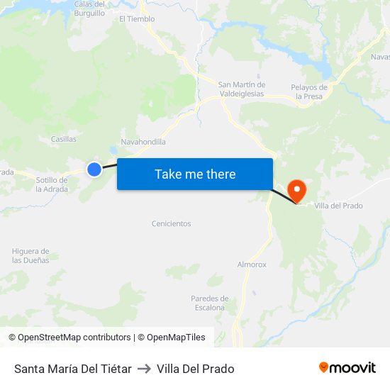 Santa María Del Tiétar to Villa Del Prado map