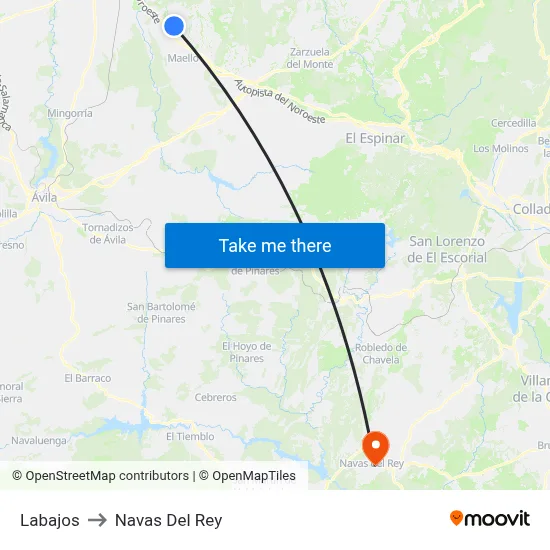 Labajos to Navas Del Rey map