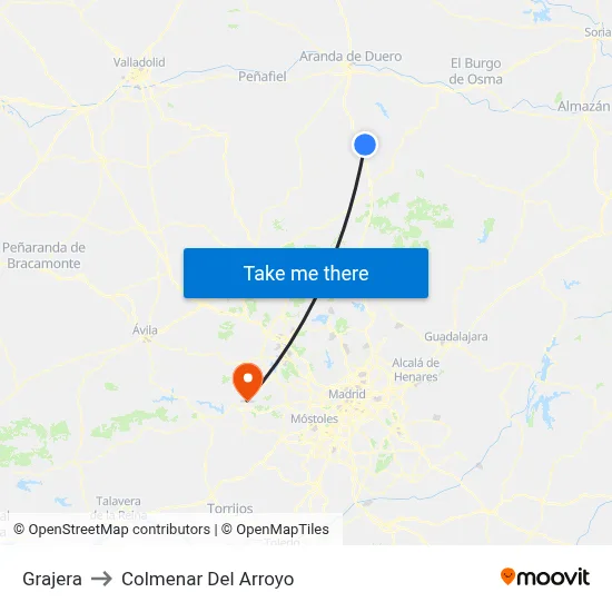 Grajera to Colmenar Del Arroyo map