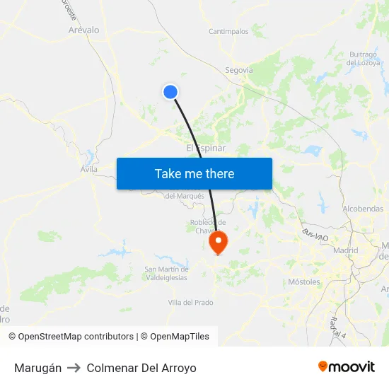 Marugán to Colmenar Del Arroyo map
