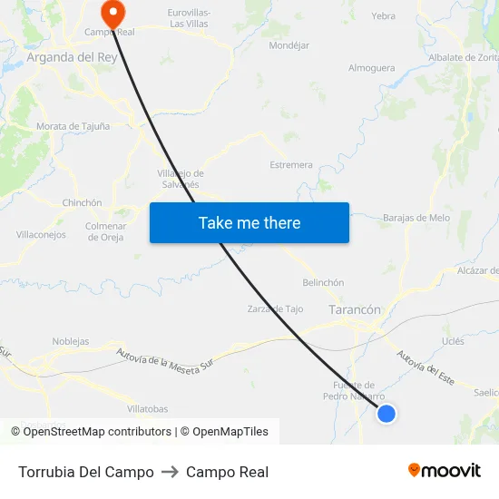 Torrubia Del Campo to Campo Real map