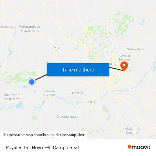 Poyales Del Hoyo to Campo Real map