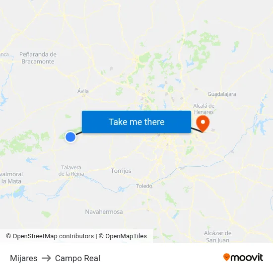Mijares to Campo Real map