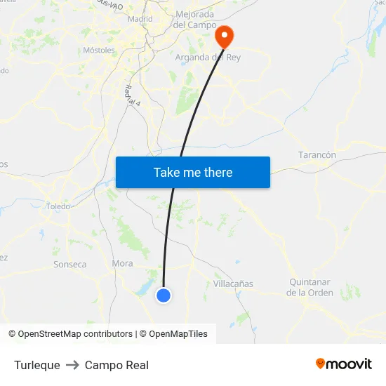 Turleque to Campo Real map