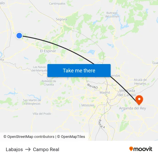 Labajos to Campo Real map