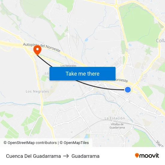 Cuenca Del Guadarrama to Guadarrama map