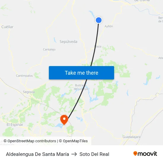 Aldealengua De Santa María to Soto Del Real map