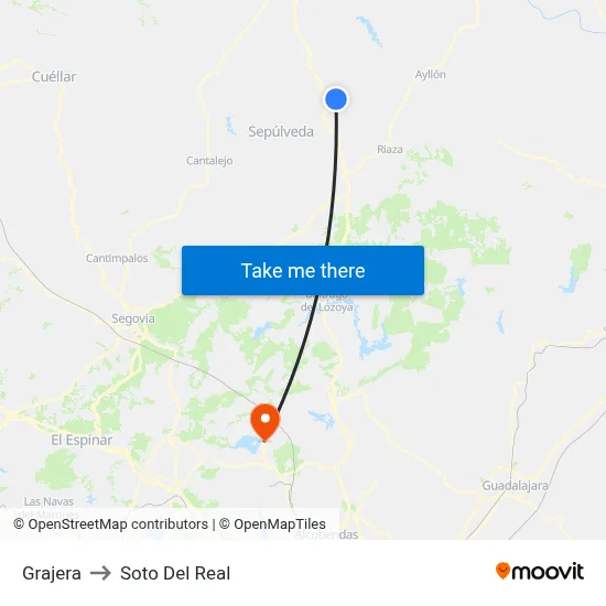 Grajera to Soto Del Real map