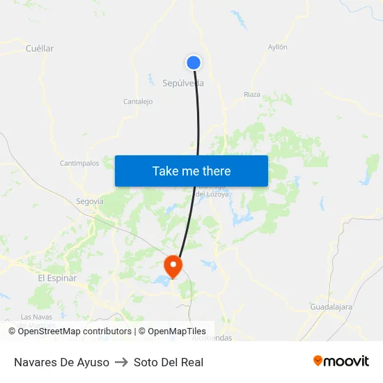 Navares De Ayuso to Soto Del Real map