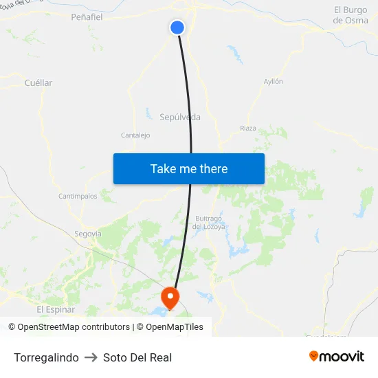 Torregalindo to Soto Del Real map