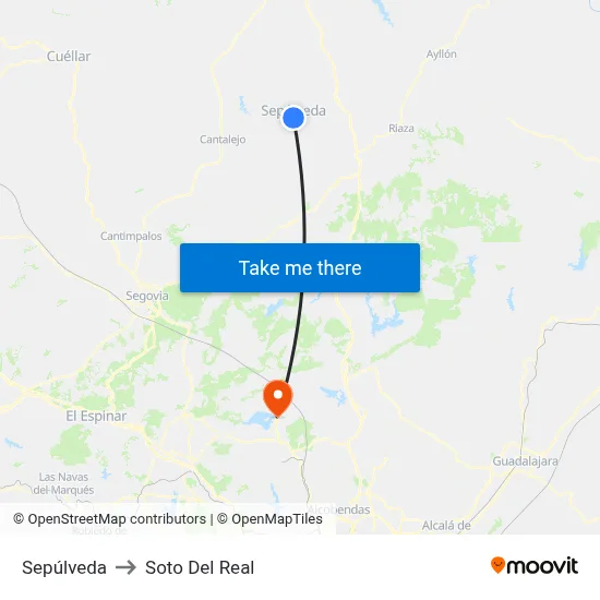 Sepúlveda to Soto Del Real map