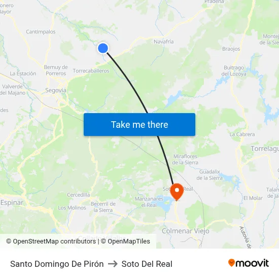 Santo Domingo De Pirón to Soto Del Real map