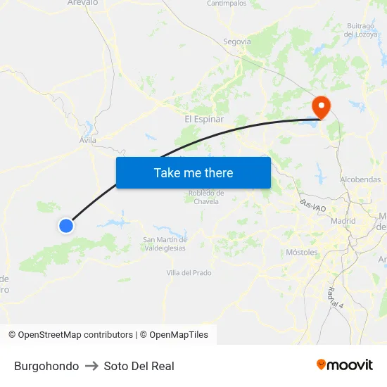 Burgohondo to Soto Del Real map