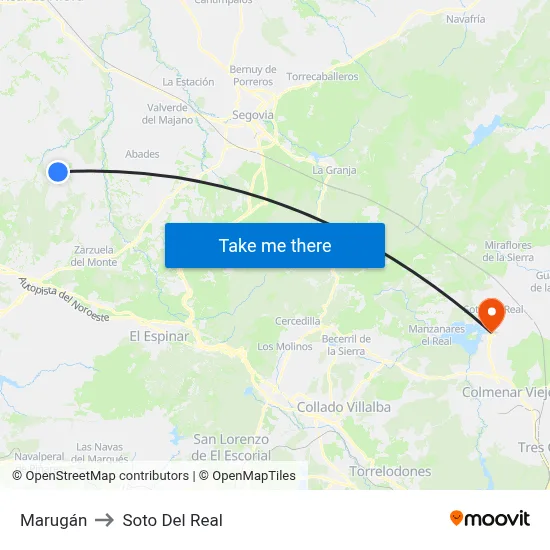 Marugán to Soto Del Real map