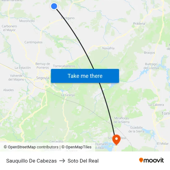 Sauquillo De Cabezas to Soto Del Real map