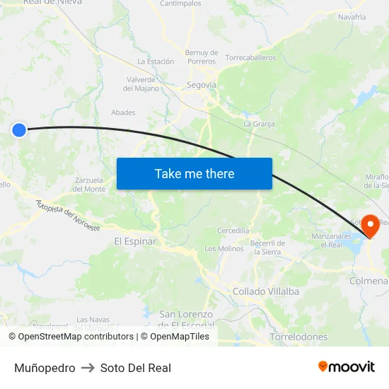 Muñopedro to Soto Del Real map