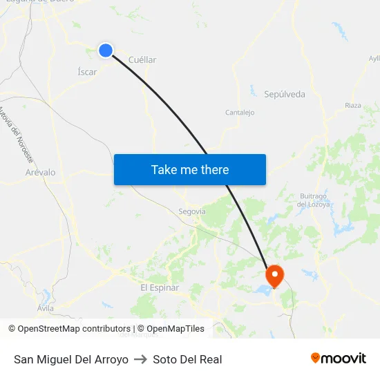 San Miguel Del Arroyo to Soto Del Real map