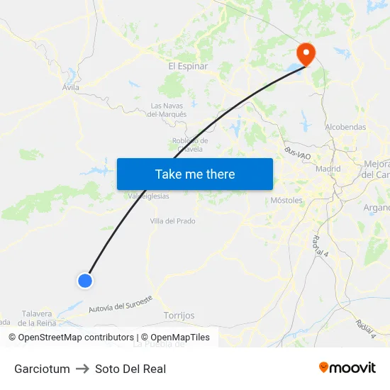 Garciotum to Soto Del Real map