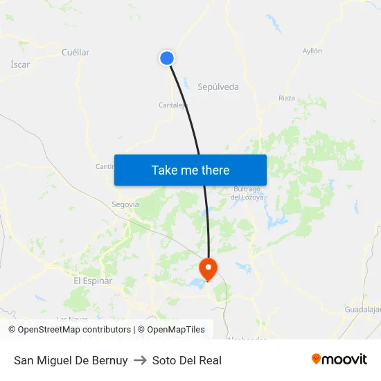 San Miguel De Bernuy to Soto Del Real map