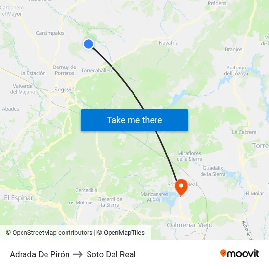 Adrada De Pirón to Soto Del Real map