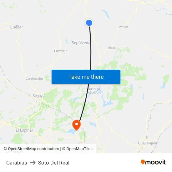 Carabias to Soto Del Real map