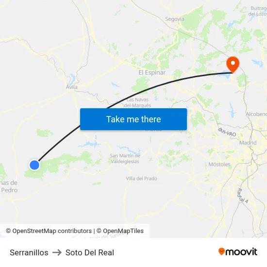 Serranillos to Soto Del Real map