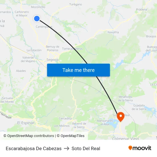 Escarabajosa De Cabezas to Soto Del Real map