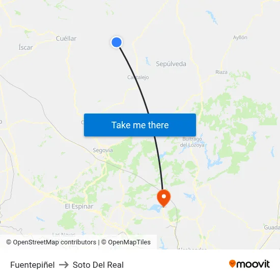 Fuentepiñel to Soto Del Real map