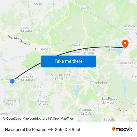 Navalperal De Pinares to Soto Del Real map