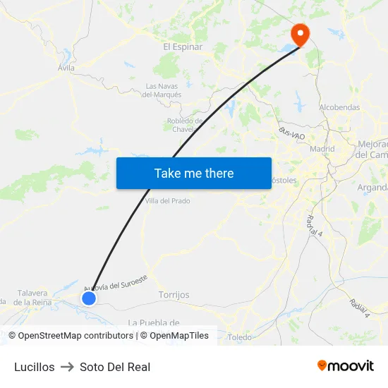 Lucillos to Soto Del Real map