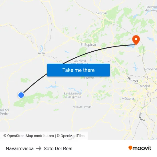 Navarrevisca to Soto Del Real map