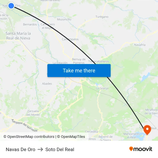 Navas De Oro to Soto Del Real map